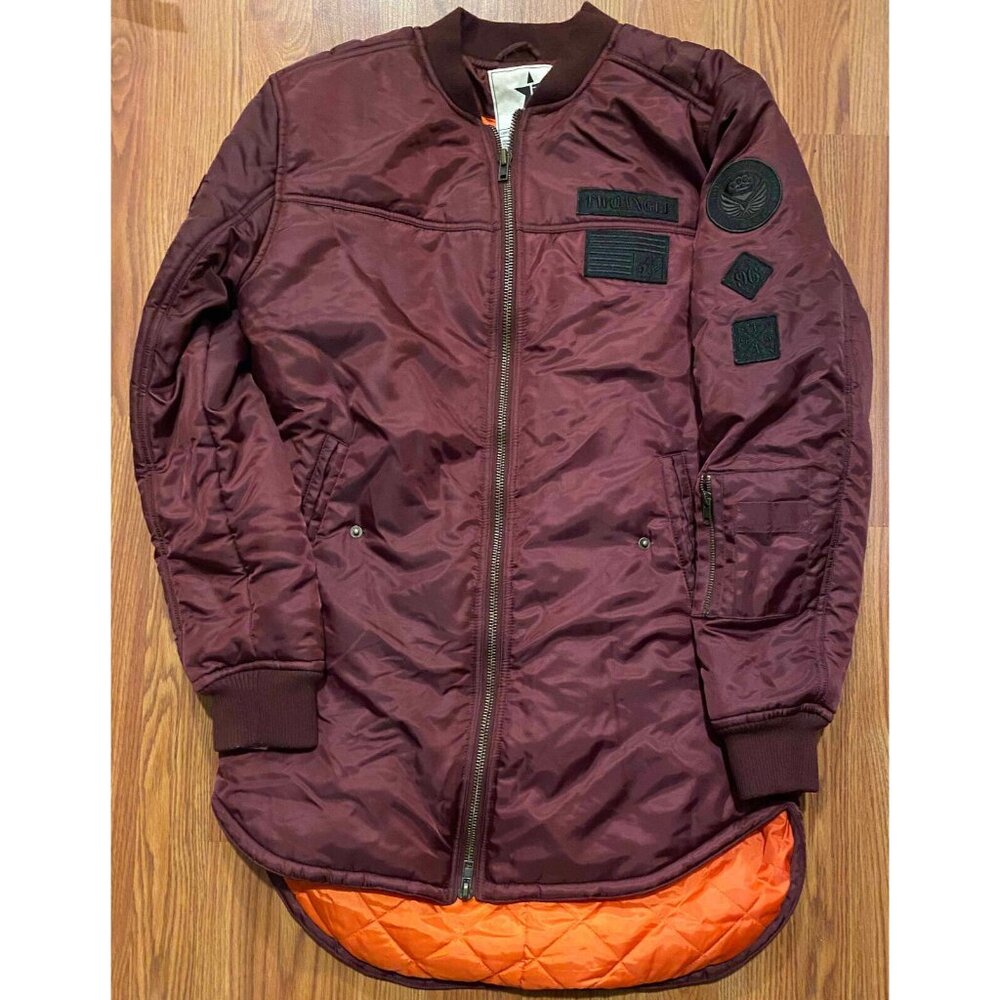 TwoAngle Mens XL Maroon Full Zip Jacket Performance
